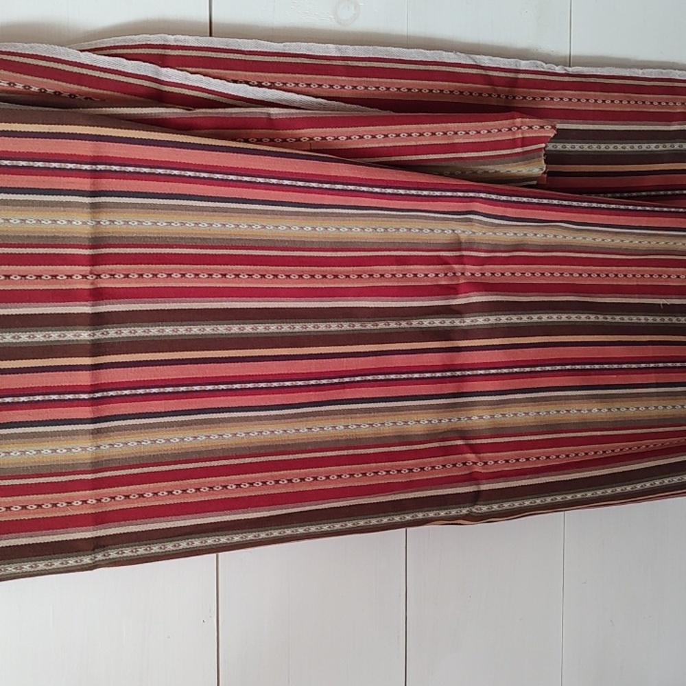 Heavy Duty Canvas Stripe Yardage. Would Make Beautiful Tote Bags 58"X48"